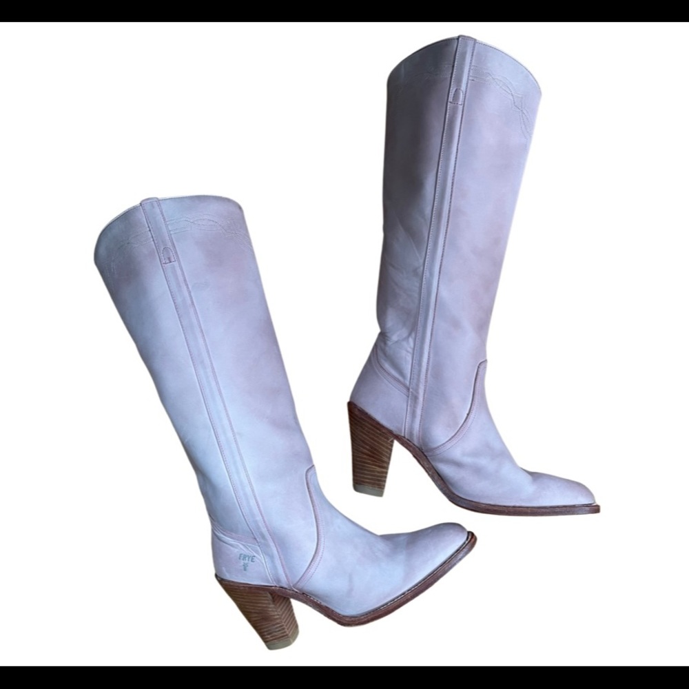 Frye HTF Pink Heeled Leather Cowboy Boots
/Size 10